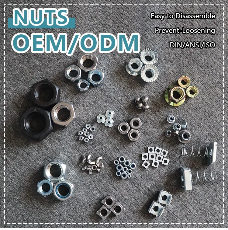 DIN934 Special Type Cashew Nut Machine Hex Nut Manufacturer Carbon Steel Blue and White Zinc OEM Steel Truck Wheel M8 Nuts
