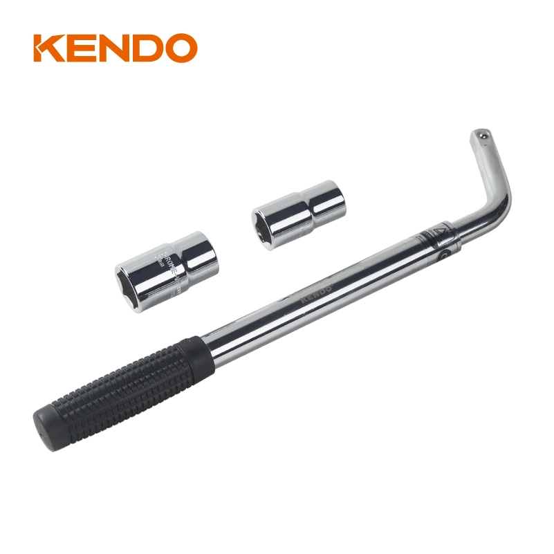 Kendo Adjustable L Telescopic Tire Wrench Telescopic Wheel Nut Ratchet Handle Wrench Tyre Spanner