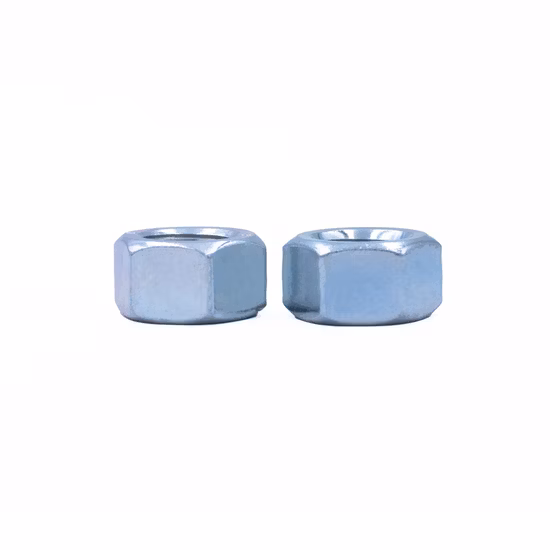 DIN934 Special Type Cashew Nut Machine Hex Nut Manufacturer Carbon Steel Blue and White Zinc OEM Steel Truck Wheel M8 Nuts