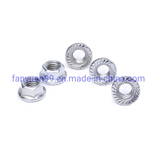 DIN6923 Zinc Plated Wheel Nuts for Trucks Hex Serrated Flange Nut 