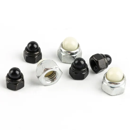 New Design Wheel Truck Black Nylock Plastic Nonmetallic Insert Hex Domed Cap Nut Cover 