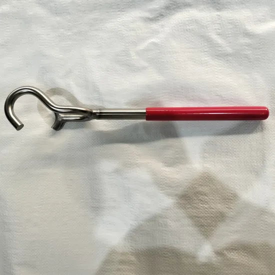 Stainless Steel Valve Wheel Spanner Wrench, Rubber Handle 102*62*550mm 