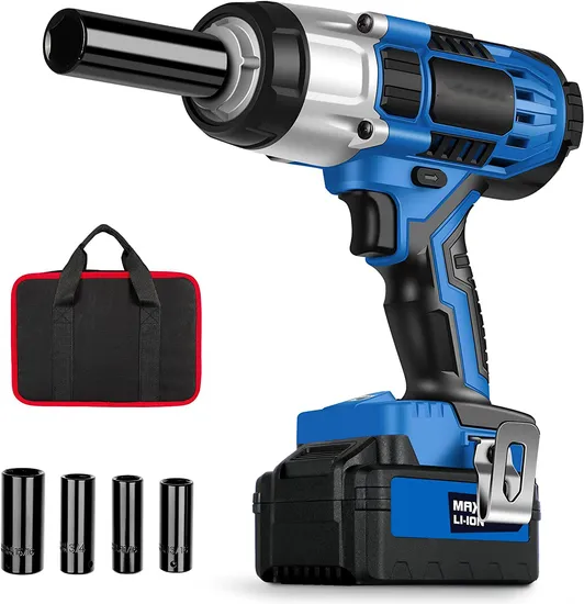 Cordless Impact Wrench High Torque Gun Cordless for Car Truck Wheel 48 Volt Highest Electric 110V Spare Parts Nut Soft Handler 