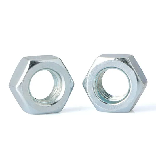 DIN934 Special Type Cashew Nut Machine Hex Nut Manufacturer Carbon Steel Blue and White Zinc OEM Steel Truck Wheel M8 Nuts 