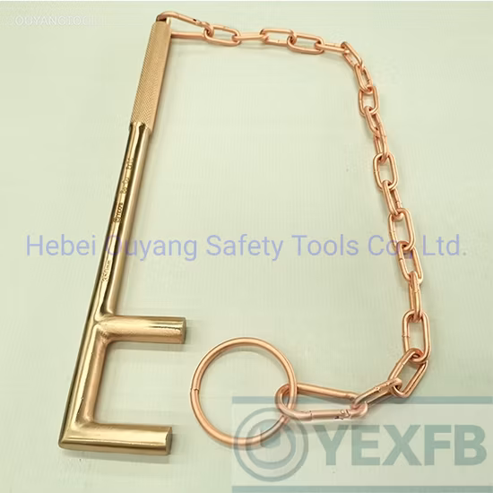 Non Sparking Hand Tools Valve Wheel Spanner with Chain, 350mm